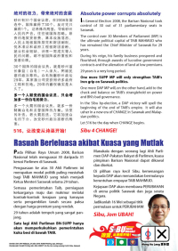 Sibu By-election Campaign Material